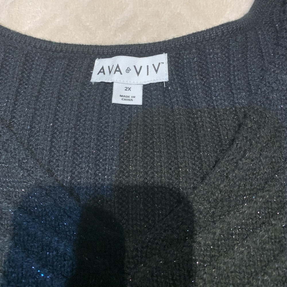 Ava & Viv Women's Black Knit Sweater